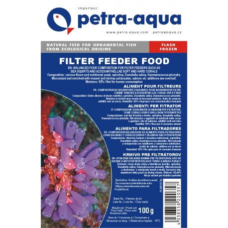 Nourriture pour animaux filtrants