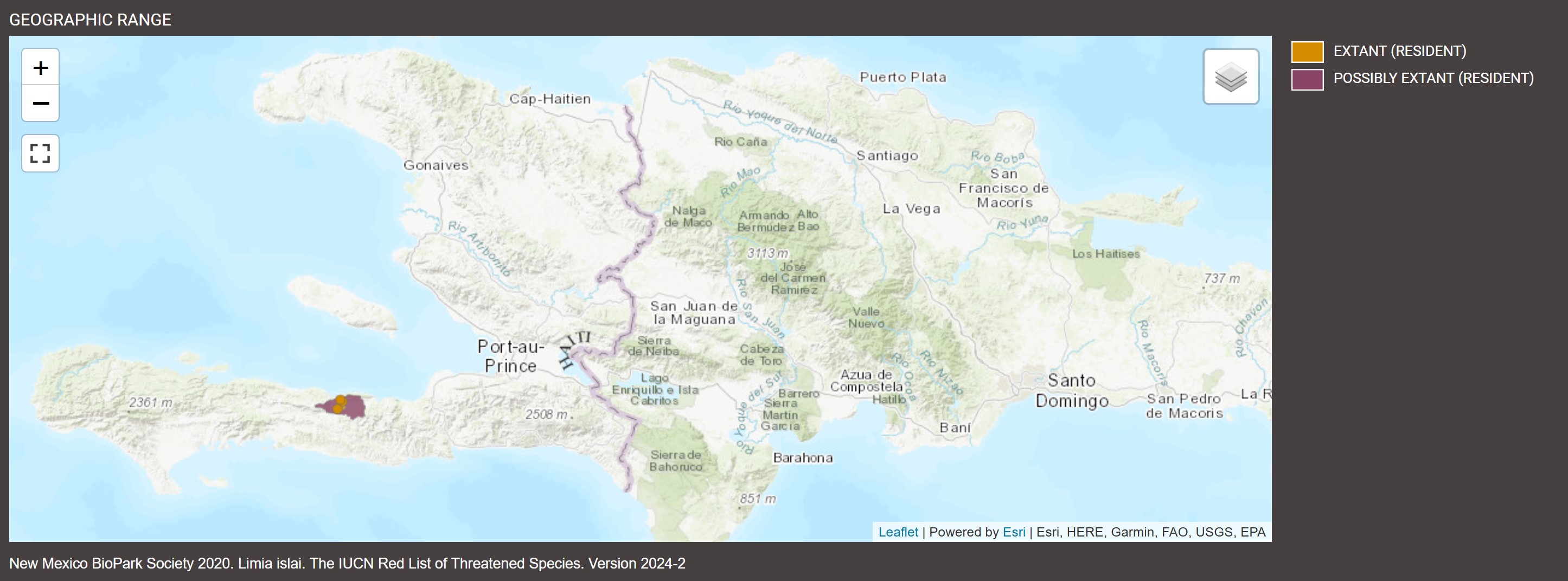 Distribution de Poecilia islai