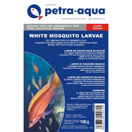 Nourriture pour poissons d'aquarium - Larves de moustique blanche