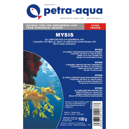 Nourriture congelée pour poissons d'aquarium - Mysis - Oscar le poisson