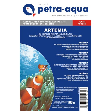 Nourriture congelée pour poissons d'aquarium - Artémias - Oscar le poisson