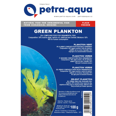 Nourriture congelée pour poissons d'aquarium - Plancton vert bilster