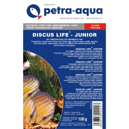 Nourriture congelée pour poissons d'aquarium - Discus Life Junior