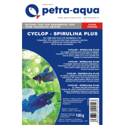 Nourriture congelée pour poissons d'aquarium - Cyclops Spirulina