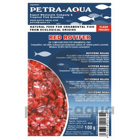 Nourriture congelée pour poissons d'aquarium - Rotifères rouge