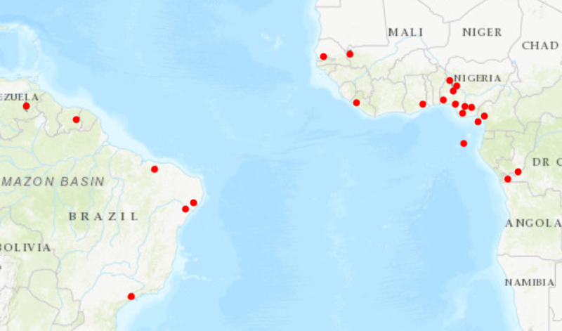 Distribution d(Atya gabonensis